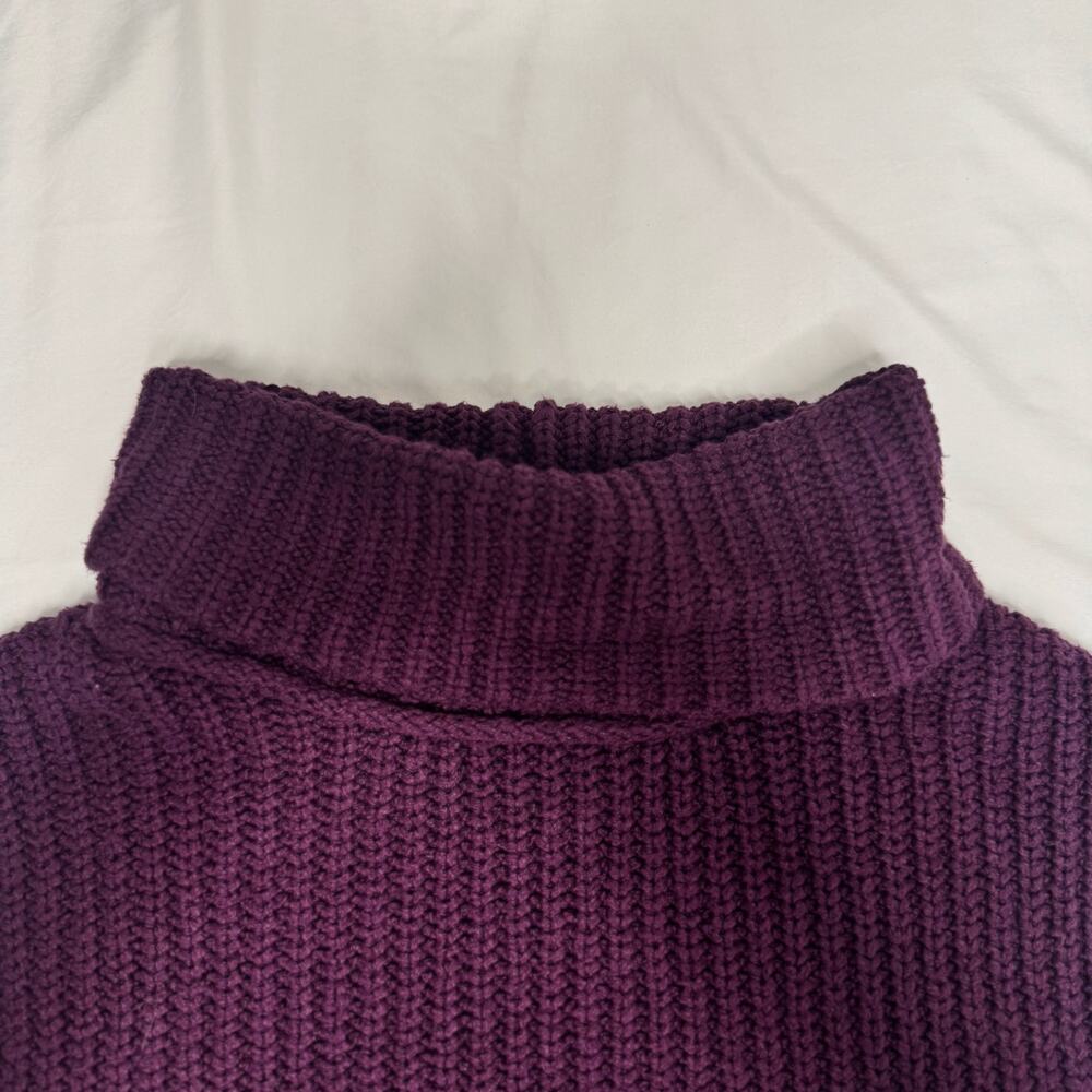 Free People Hunny Bunny Crop Sweater Women’s Large Purple Boho Dark Feminine - Picture 8 of 15